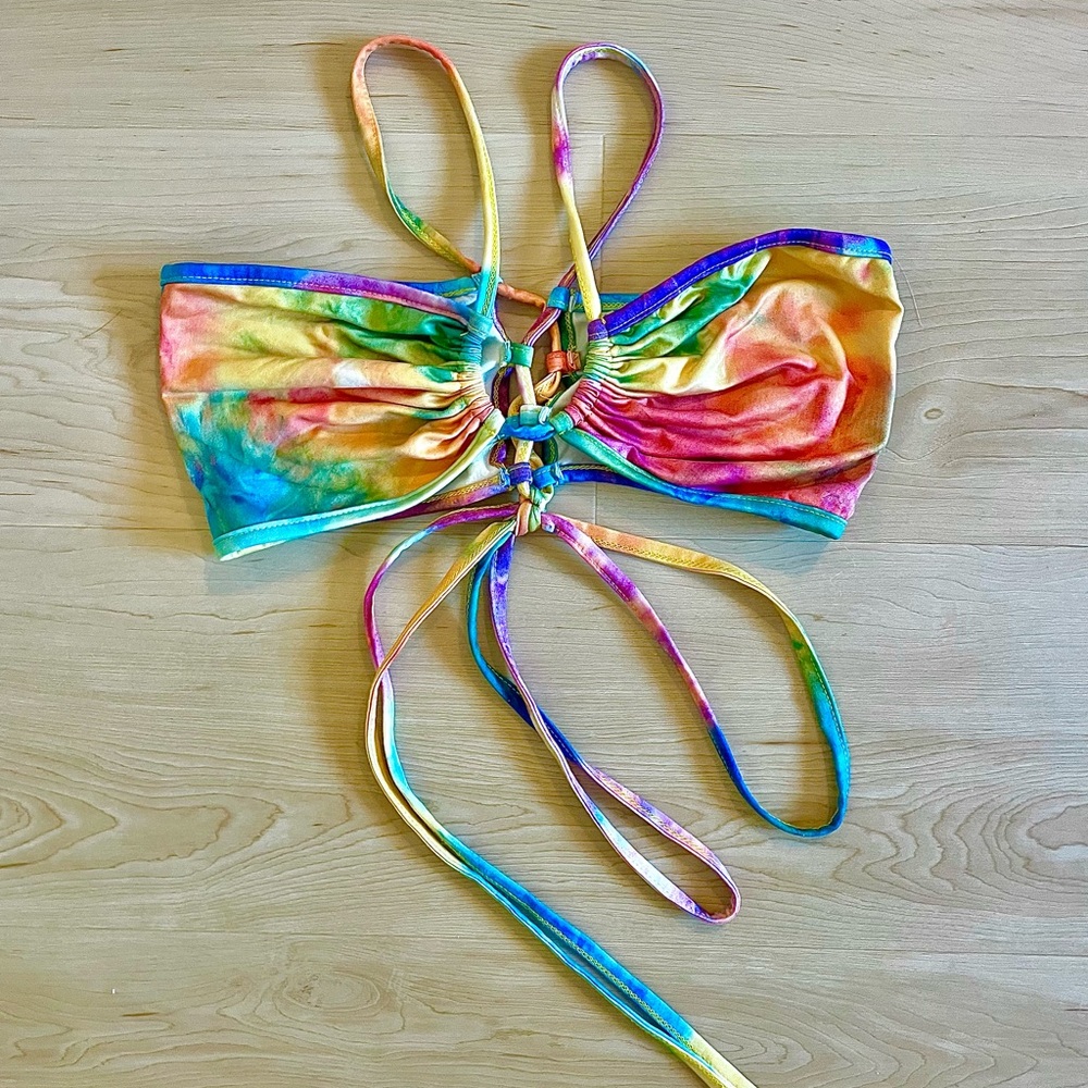 Tie Dye Multi Way Wrap Top , Cropped Mini Beach top *NEW*